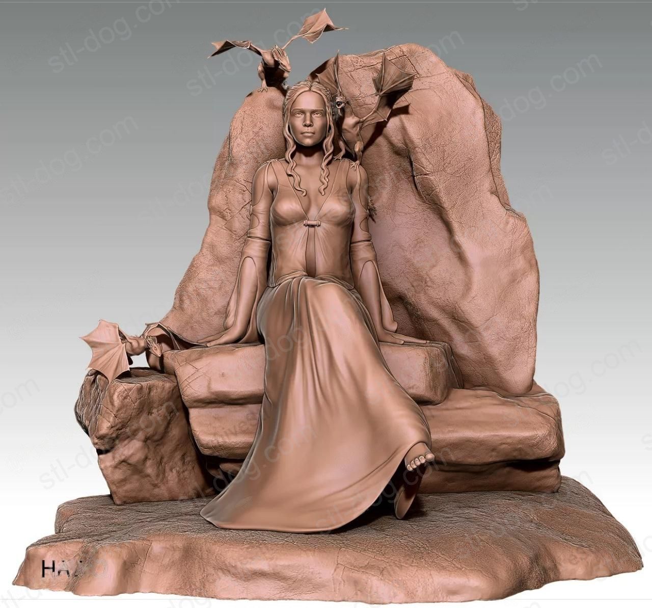 《权力的游戏》丹妮莉丝·坦格利安(Daenerys Targaryen) 3D打印图纸